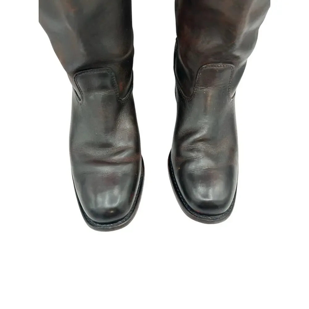 VTG CAMPUS BOOT Rio Grande Square Toe Western Brown  Leather Men's Size 8 D
